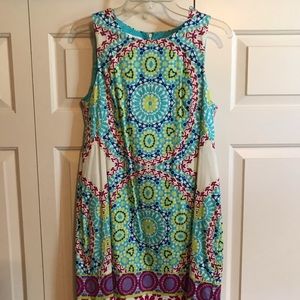 London Times Sleeveless Multicolored Dress